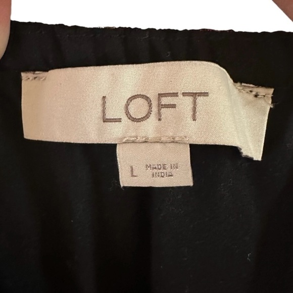 LOFT Women's Black Sheer Polka Dotted Tank Top Size Large - Picture 2 of 9